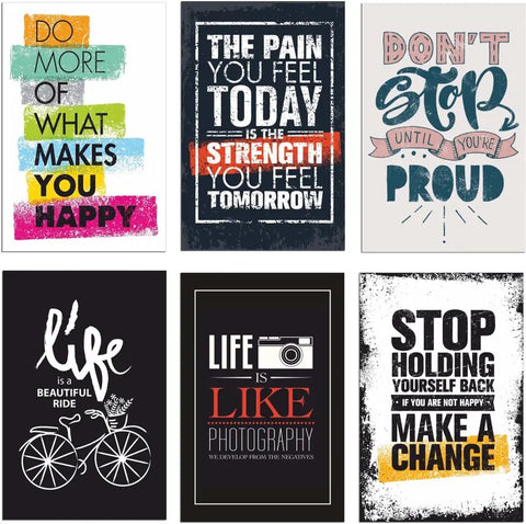 6 piece PVC wall board combo for wall decoration best wall decoration item moticational quotes inpirational quotes